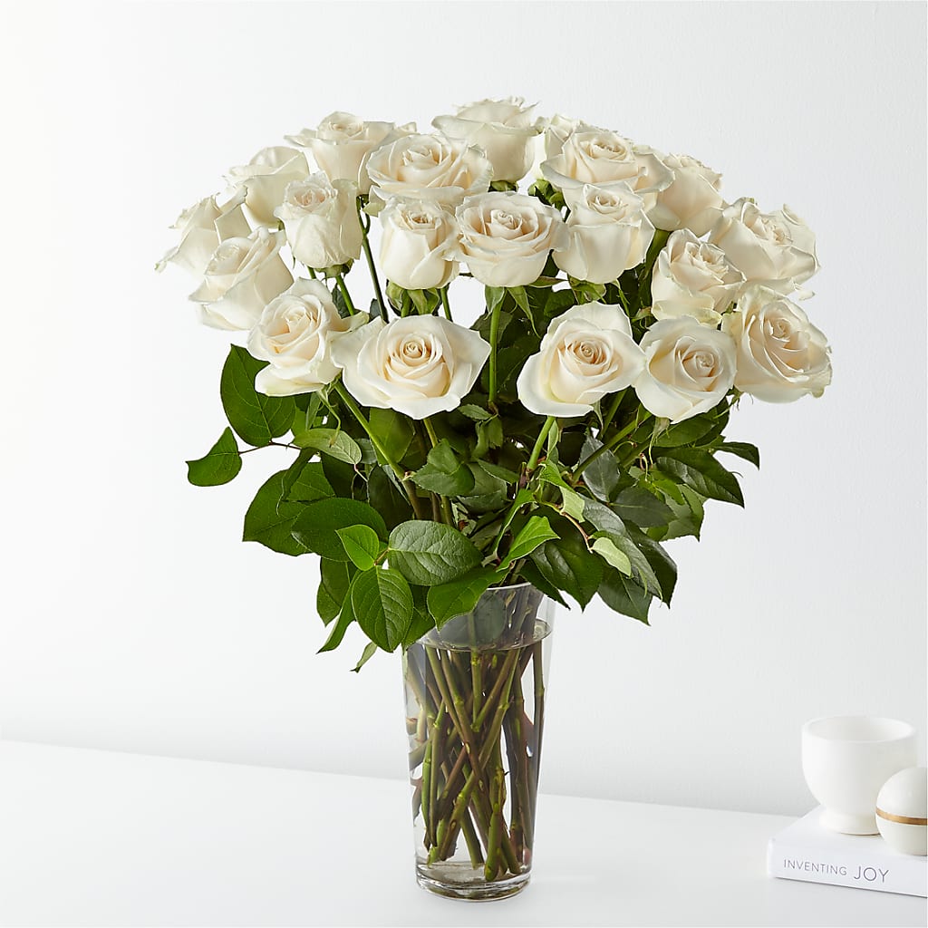 Long Stem White Rose Bouquet – Coquitlam Florist, Port Coquitlam BC