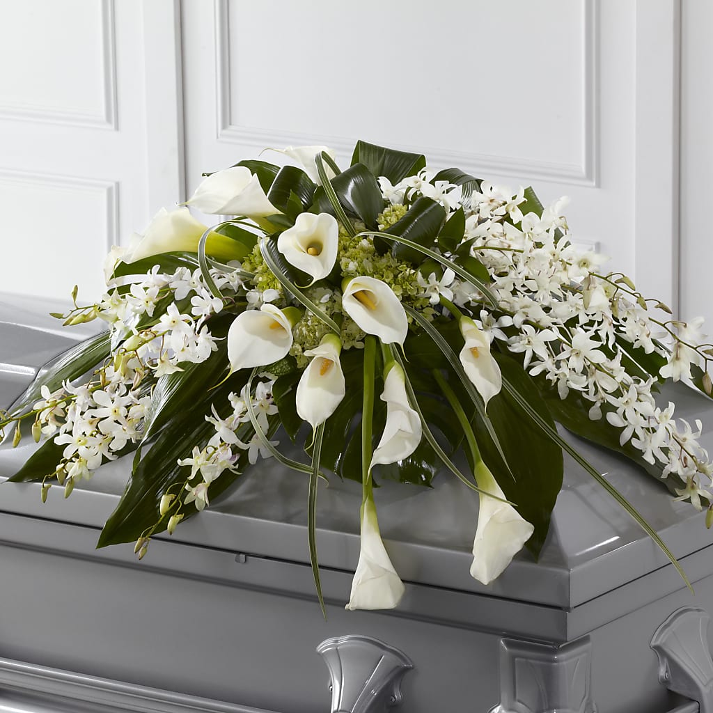 Angel Wings Casket Spray – Coquitlam Florist, Port Coquitlam BC