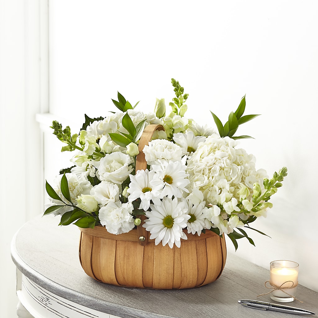 Pure Ivory Basket – Coquitlam Florist, Port Coquitlam BC