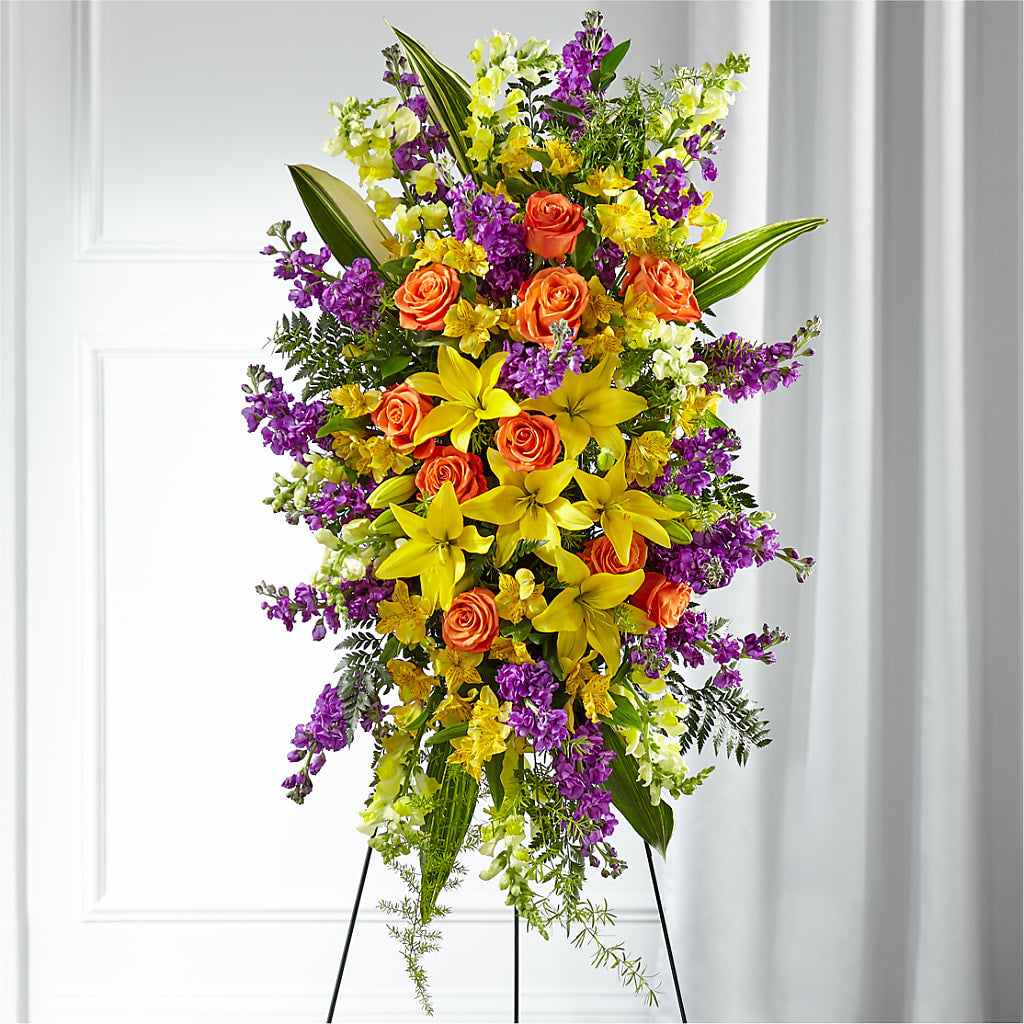 Thoughtful Prayers Standing Spray – Coquitlam Florist, Port Coquitlam BC