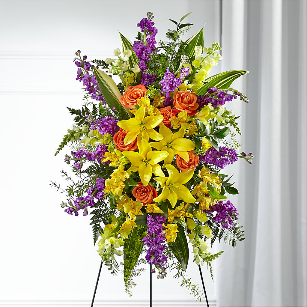 Thoughtful Prayers Standing Spray – Coquitlam Florist, Port Coquitlam BC