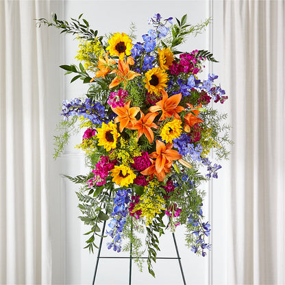 Sunlit Memories Standing Spray (Standard) –  Coquitlam Florist, Port Coquitlam BC